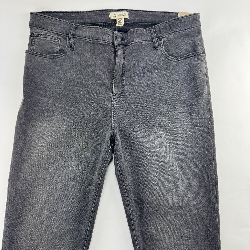 Madewell High Rise Skinny Black Jeans Raw Hem